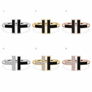 Anillo onyx wire Tiffany color plateado