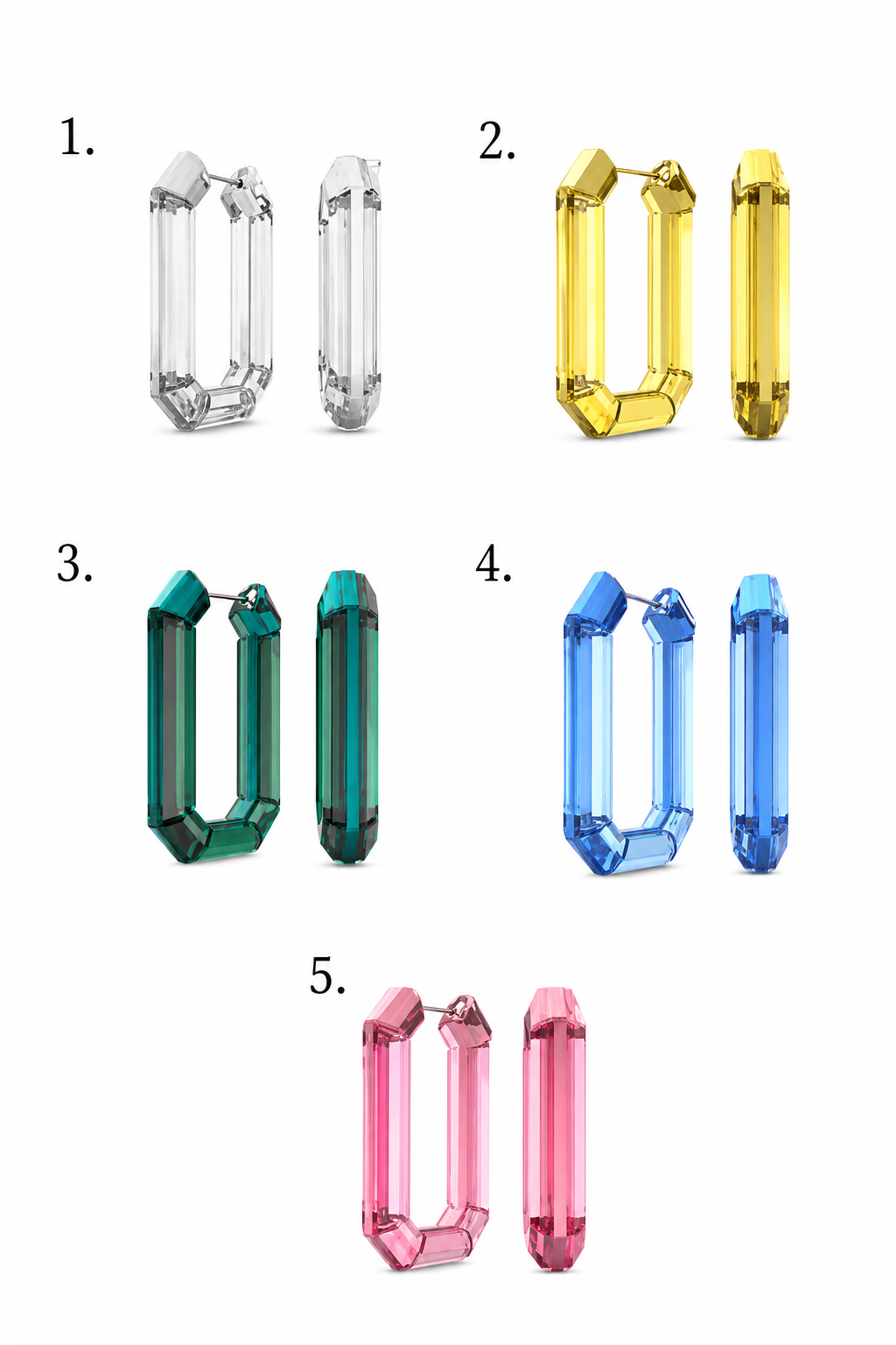 Aros Lucent elegantes Swarovski brillo refinado