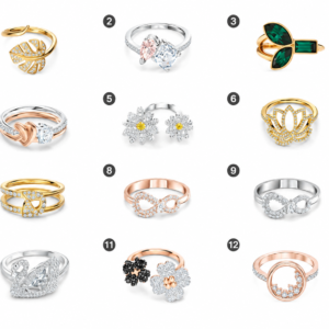 Anillos variados Swarovski doce diseños