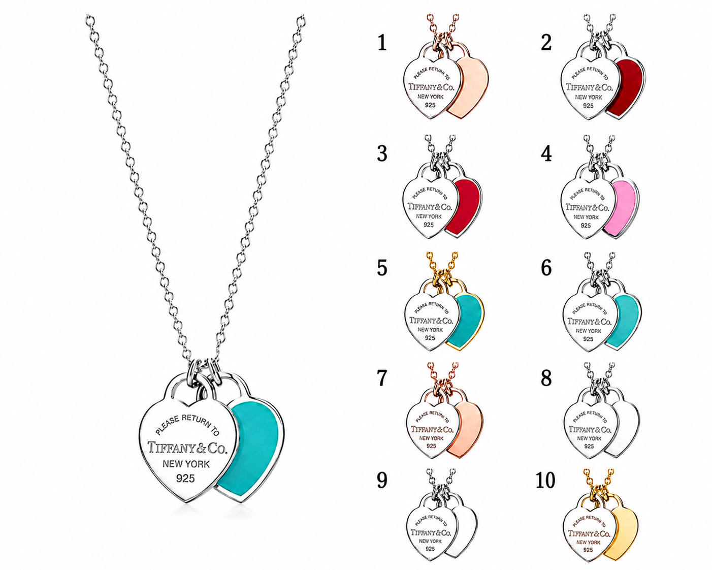 Coleccion Colgante con 2 Corazones Return To - Tiffany & Co