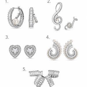 Aros Ariana Grande Swarovski de cristal brillante