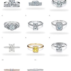 Anillos icónicos Tiffany color dorado y plateado