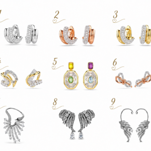 Aros cristal Swarovski brillantes variados