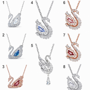 collar cisne cristal Swarovski color plateado