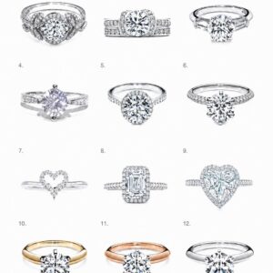 Anillos compromiso pareja Tiffany color plateado