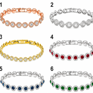 Brazaletes Angelic Swarovski de cristal brillante