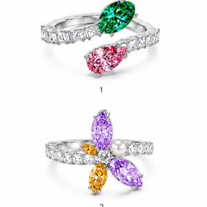 Anillo libélula Swarovski con cristales brillantes
