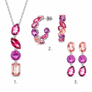 Colección Gemas Rosas Swarovski en tonos rosados