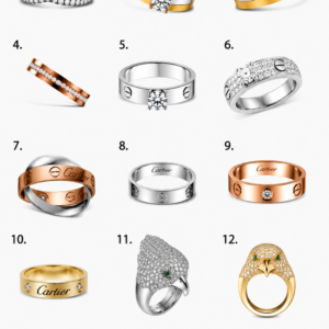 anillos coleccion cartier variedad de diseños
