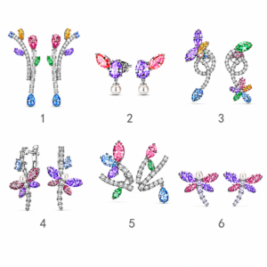 Aros libélula Swarovski cristales brillantes