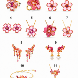 Colección Idilia Flor Rose Swarovski de motivo floral