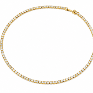 collar tennis dorado Swarovski línea Matrix
