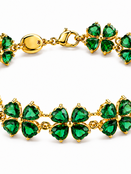 Brazalete trébol Swarovski símbolo de buena suerte