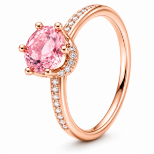 anillo solitario corona pandora diseño reluciente