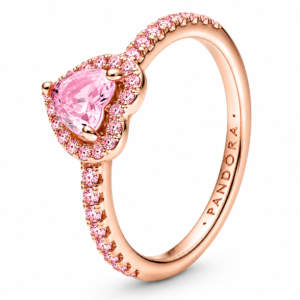 anillo corazon rose pandora tono oro rosa