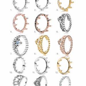 Anillo coronas Pandora color plateado