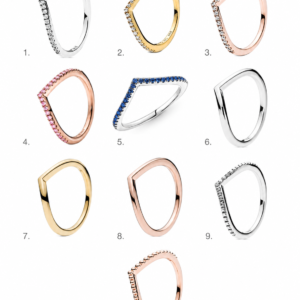 Anillo wishbone Pandora color plateado
