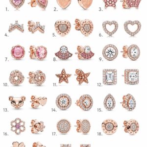 Aros boton clasico pandora tono plateado brillante