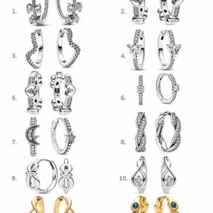 Aros argolla pandora tono plateado diseño clásico