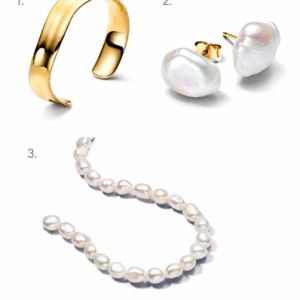 Conjunto perlas Pandora brazalete aros y collar