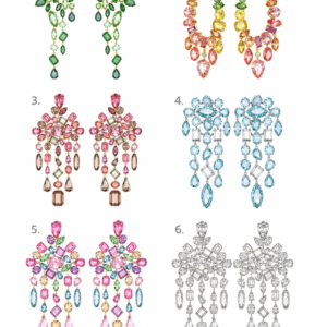 aros gemas Swarovski brillantes