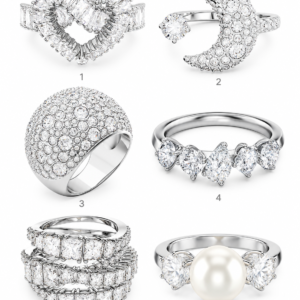Anillos lujo Swarovski diseño sofisticado