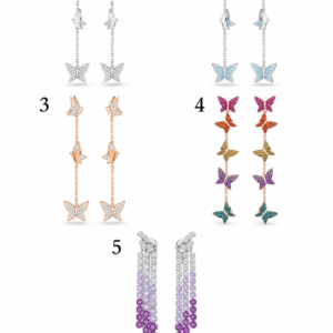 aros largos Swarovski brillantes