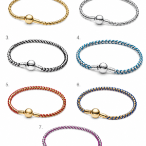 brazalete trenzado Pandora color dorado