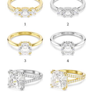 anillos de compromiso Swarovski brillantes