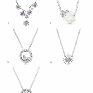 Collares flores Pandora en color plateado y dorado