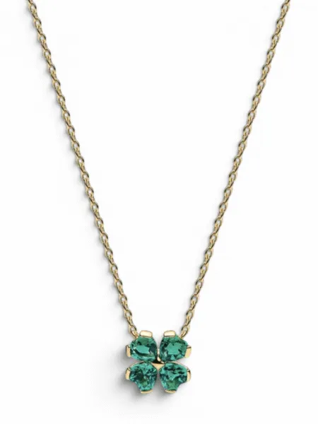 Collar Pandora Trébol de la Suerte Verde