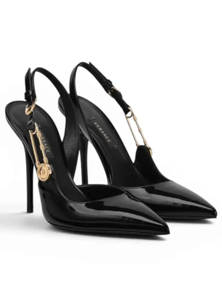 Zapatos Versace Tacón Safety Pin Slingback