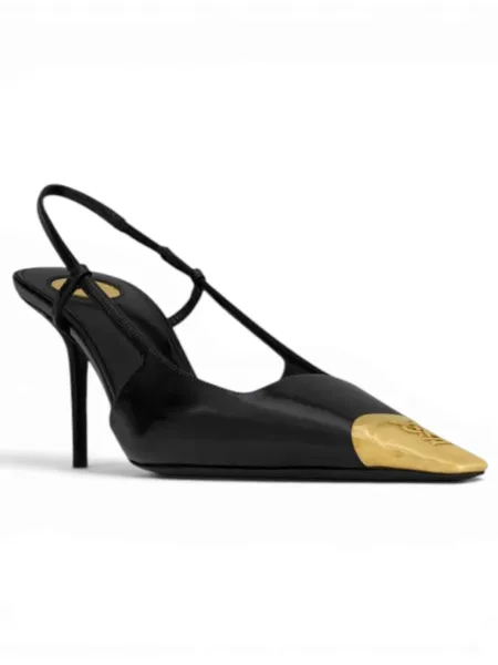 Zapatos Saint Laurent Tacón Jeanne Negro