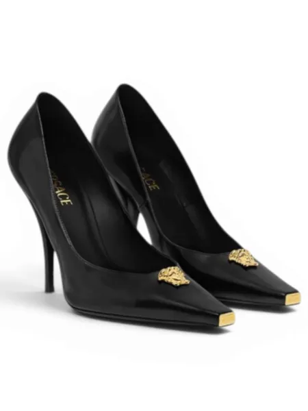 Zapatos Versace Tacón Medusa Negro