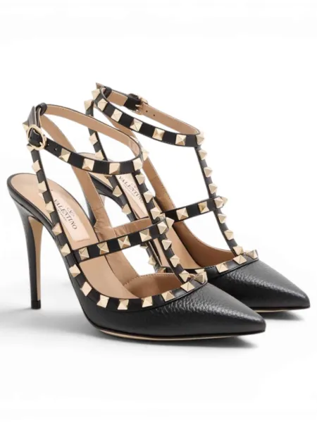 Zapatos Valentino Garavani Tacón Rockstud Negro Ref. HE021