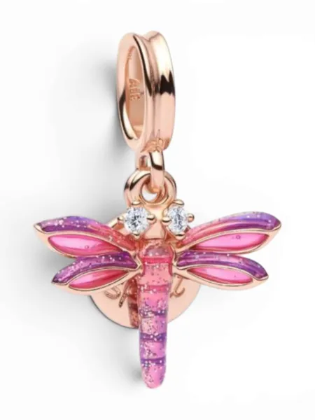 Charm Pandora Libélula Rosada