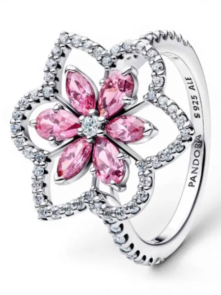 Anillo Pandora Doble Flor