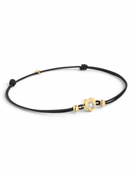 Brazalete Tous Nylon Negro Corazón