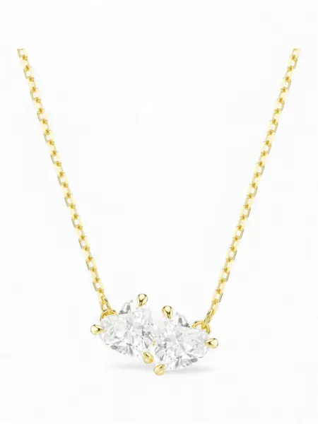 Collar Swarovski Corazones Mesmera Dorado