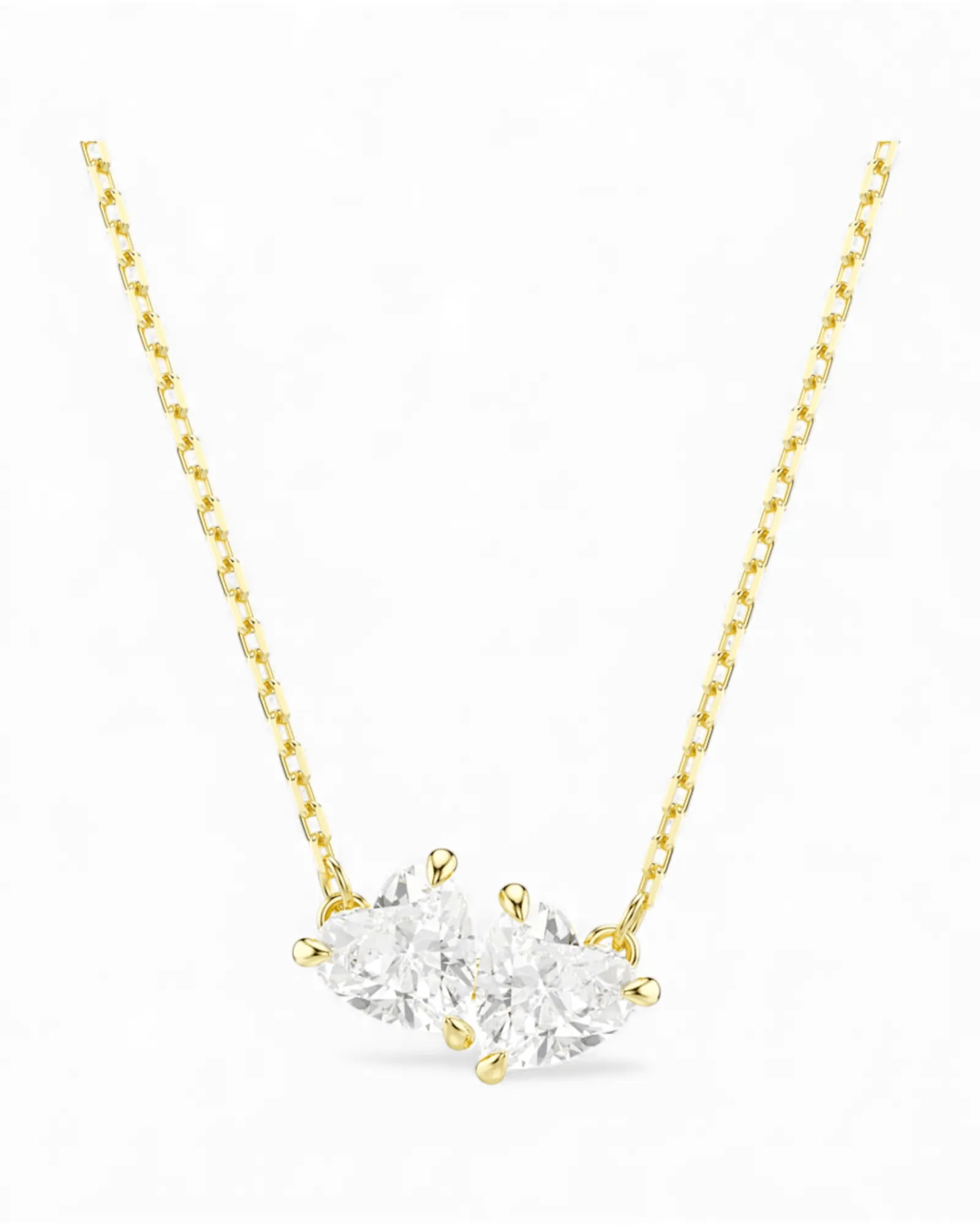 Collar Swarovski Corazones Mesmera Dorado