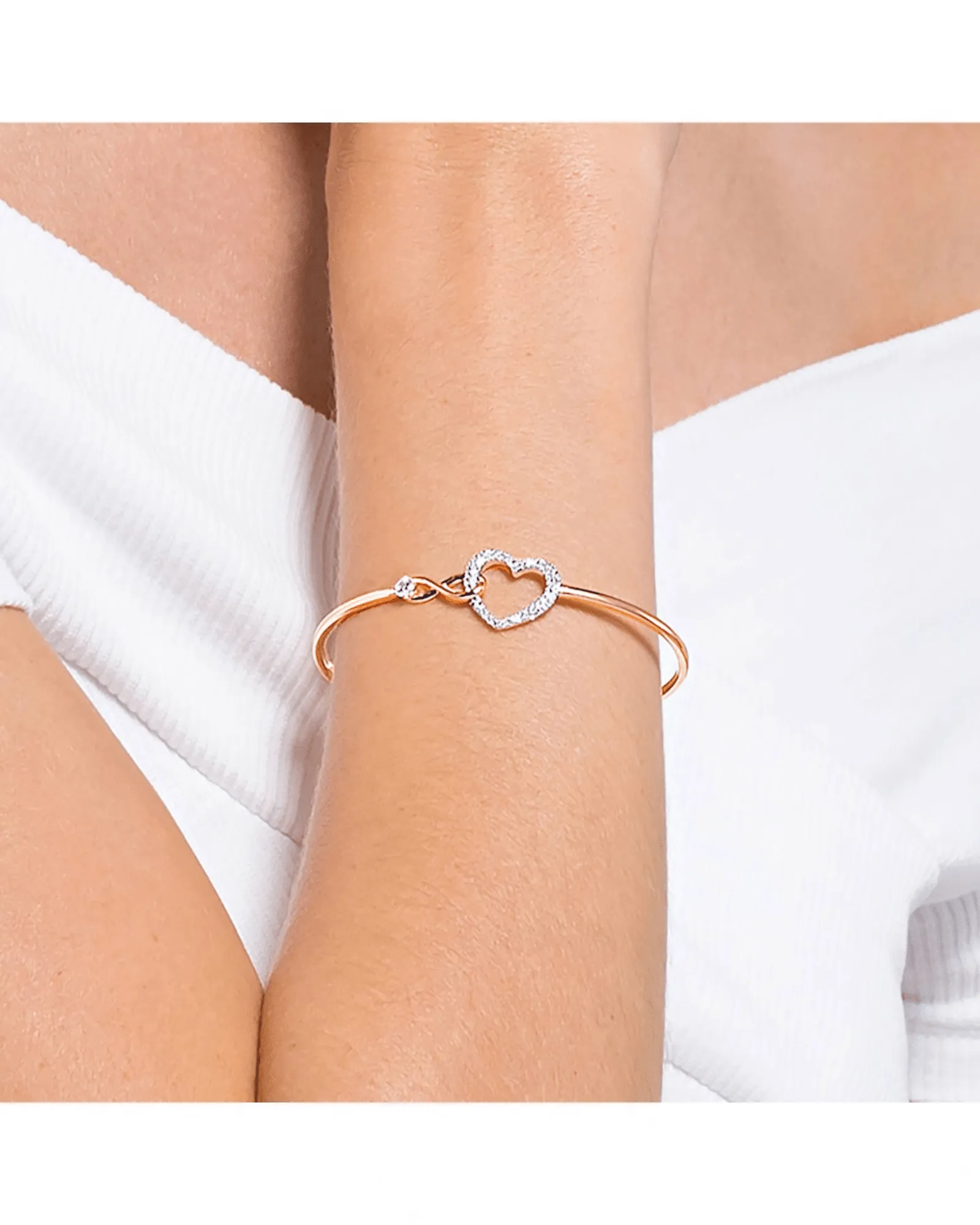 Brazalete Swarovski Amor Infinito Rosado - Imagen 2