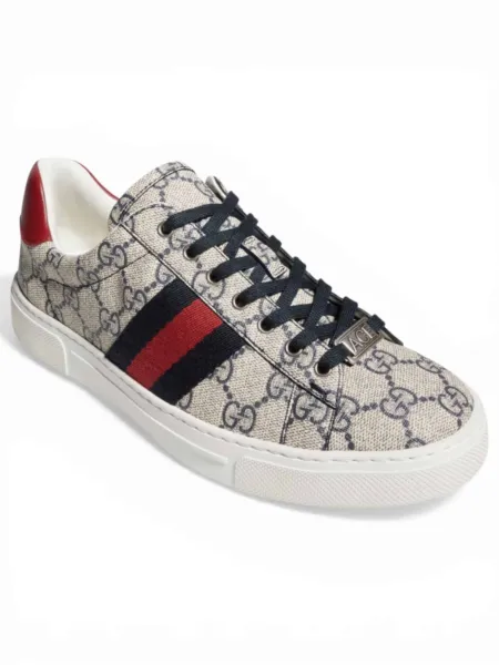 Zapatillas Gucci Ace GG Supreme Beige y Azul