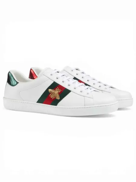 Zapatillas Gucci Ace Bee Embroidered Blanco
