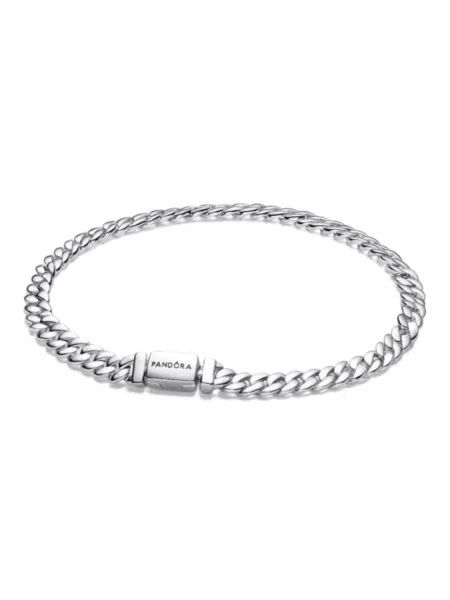 Brazalete Pandora Cubana Plateada