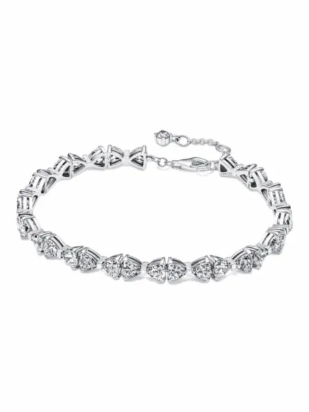 Brazalete Pandora Cadena de Lazos Plateado