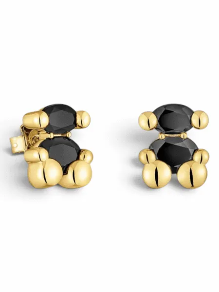 Aros Tous Oso Dorado con Negro 14mm