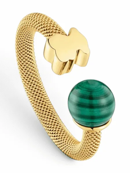 Anillo Tous Icon Mesh Dorado