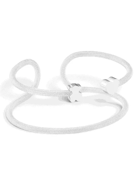 Brazalete Tous Doble Icon Mesh Plateada