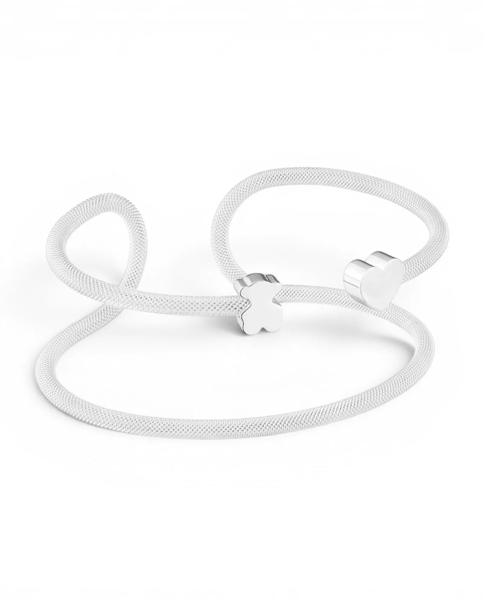Brazalete Tous Doble Icon Mesh Plateada