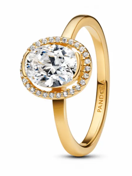 Anillo Pandora Ovalado Dorado